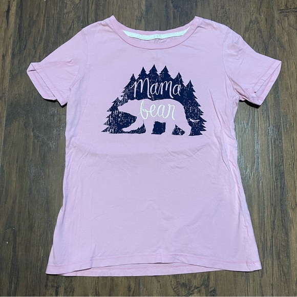 Mama Bear pink woods Mom T shirt Little Blue House Small Mother’s Day gift - Picture 1 of 4